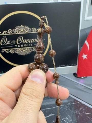 Uçlu Küre Sistemli Sırçalı Kuka Tesbih