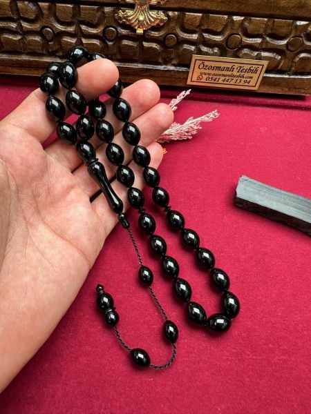 Beyzi Model Sade Erzurum Oltu Taşı Tesbih