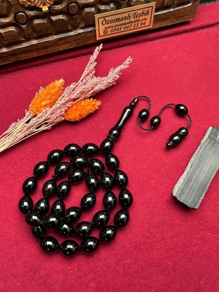 Beyzi Model Sade Erzurum Oltu Taşı Tesbih