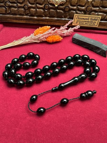 Beyzi Model Sade Erzurum Oltu Taşı Tesbih