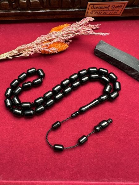 Kapsül Model Sade Erzurum Oltu Taşı Tesbih