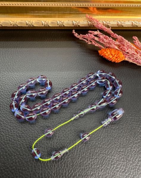 Tombul Beyzi Model Ateş Kehribar Tesbih