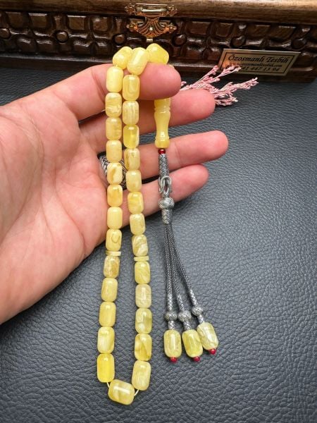 Rus Kaya Kapsül Model Damla Kehribar Tesbih