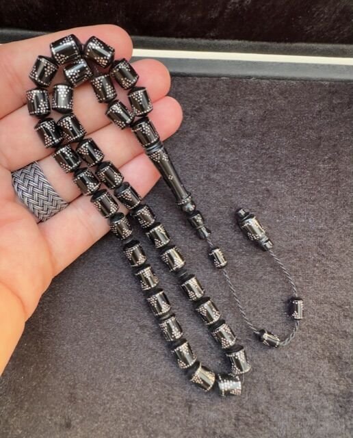 Kapsül Model 925 Ayar Gümüş İşçilikli Kuka Tesbih
