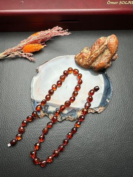 Damla Kehribar Kolye