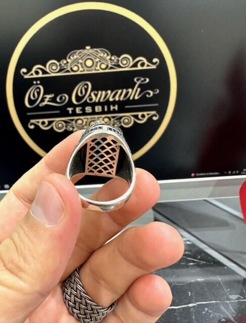 Onix Taşı Özel Tasarım 925 Ayar Gümüş Erkek Yüzük