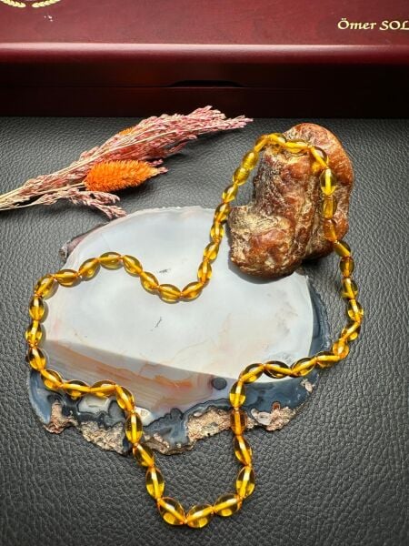 Damla Kehribar Kolye