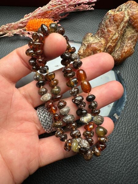 Damla Kehribar Kolye