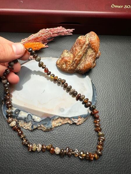 Damla Kehribar Kolye