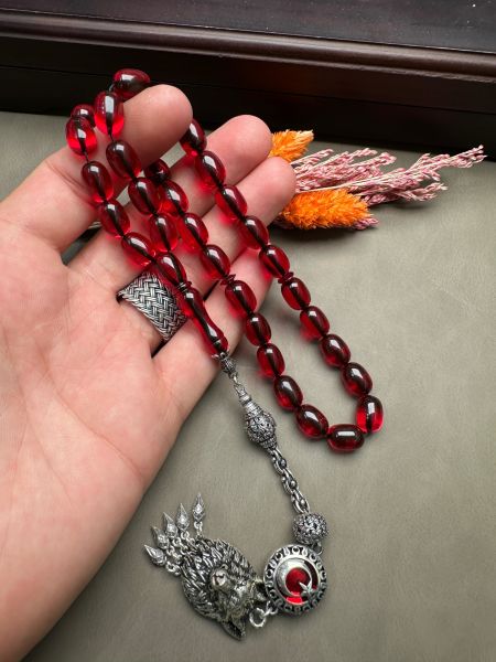 Kapsül Model Ateş Kehribar Tesbih