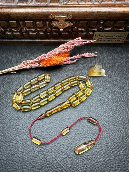 Kapsül Model Yeşil Dominik Damla Kehribar Tesbih