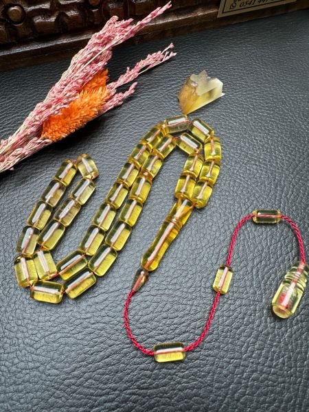 Kapsül Model Yeşil Dominik Damla Kehribar Tesbih