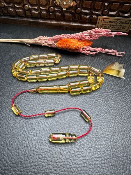 Kapsül Model Yeşil Dominik Damla Kehribar Tesbih