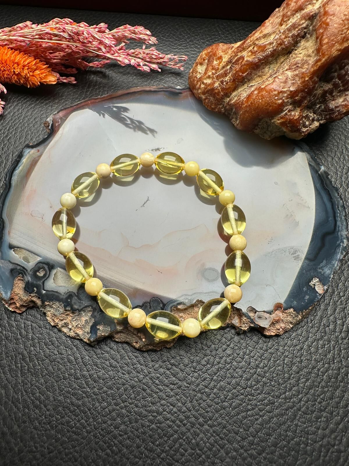 Damla Kehribar Bileklik