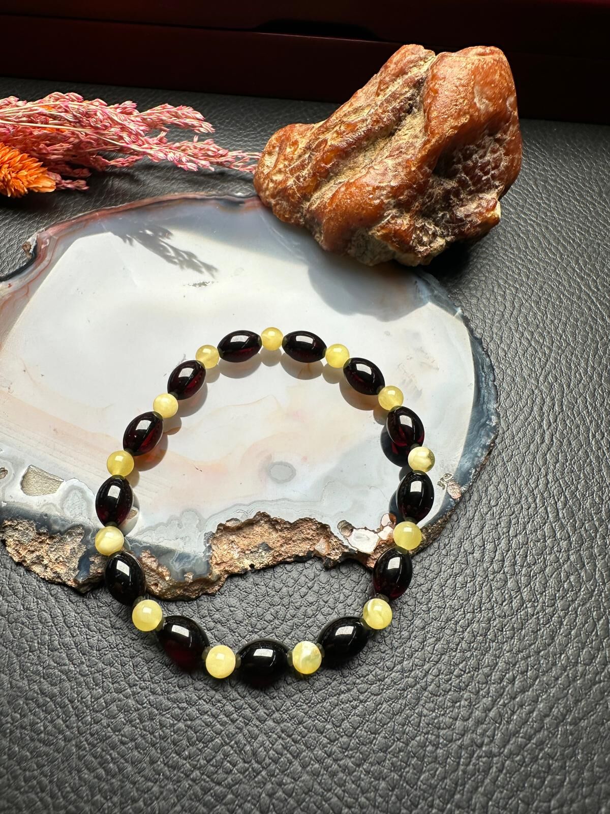 Damla Kehribar Bileklik