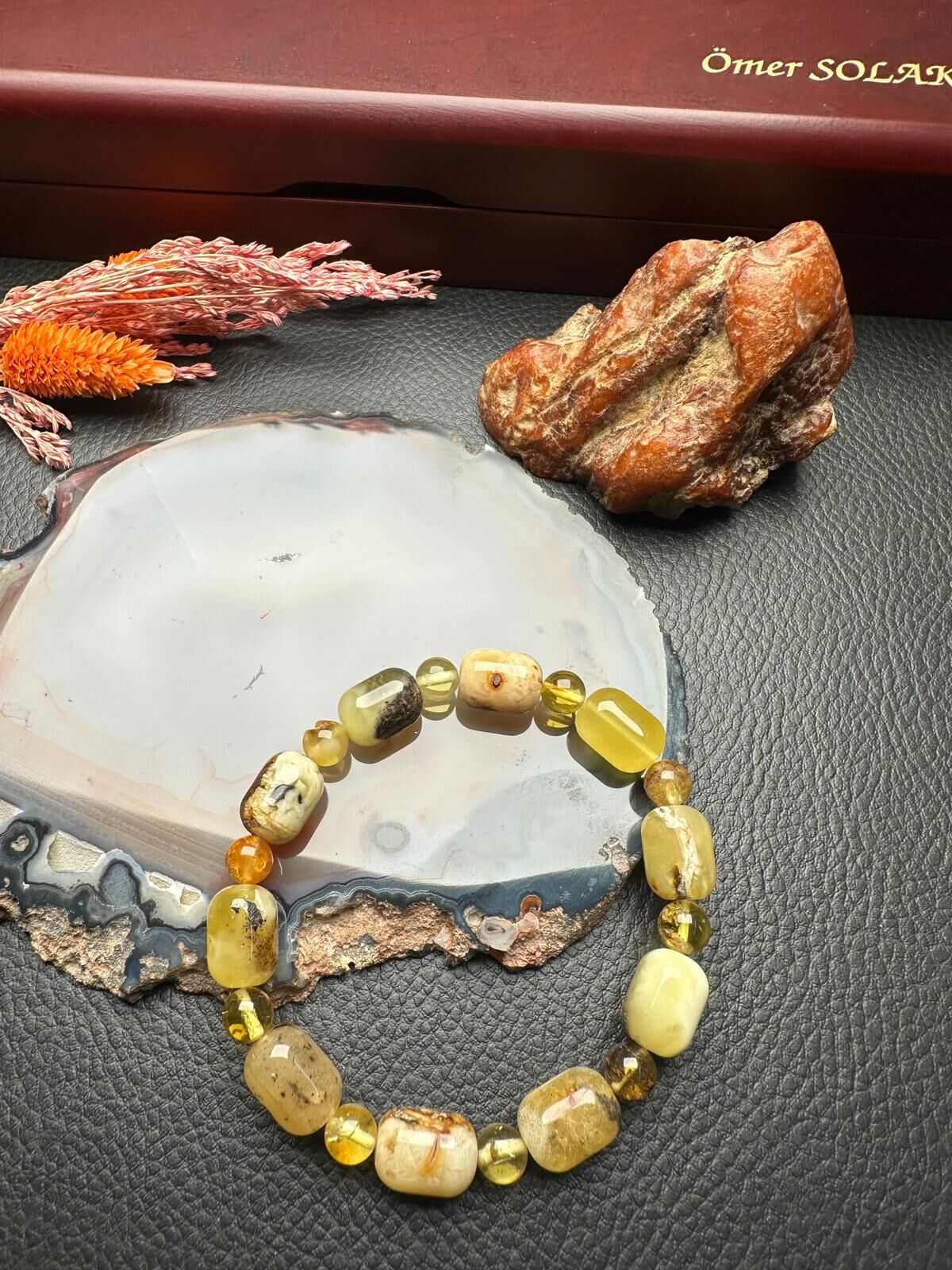 Damla Kehribar Bileklik