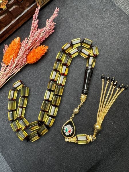 Kapsül Model Faseta Kesim Şeffaf Kaya Damla Kehribar Tesbih