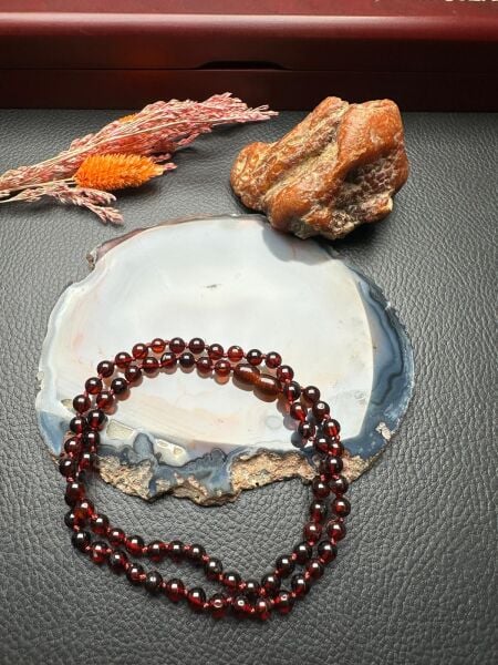 Damla Kehribar Kolye