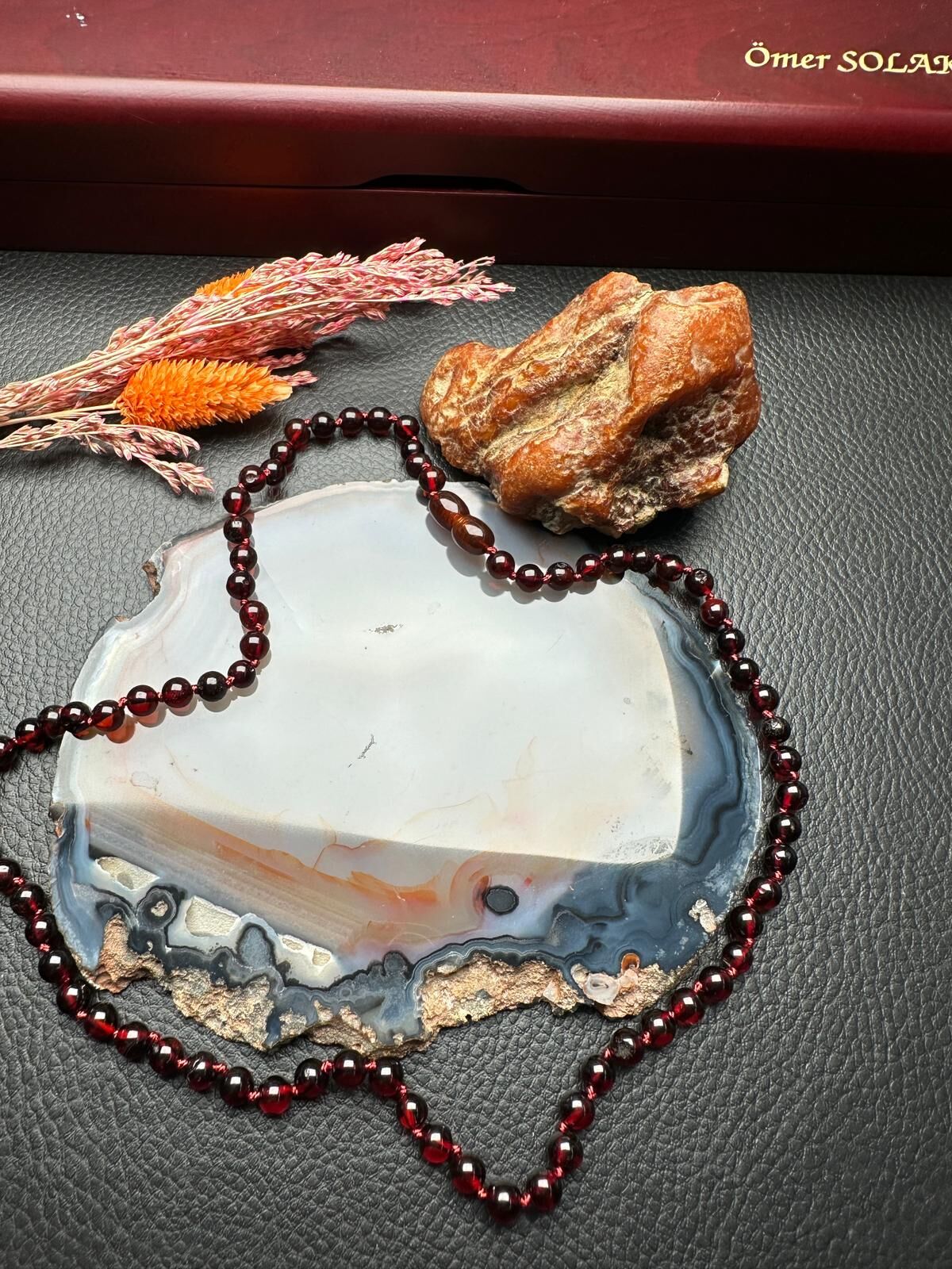 Damla Kehribar Kolye