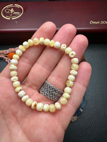 Damla Kehribar Kolye ve Bileklik Set