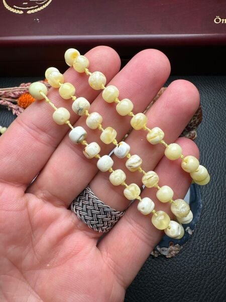 Damla Kehribar Kolye ve Bileklik Set