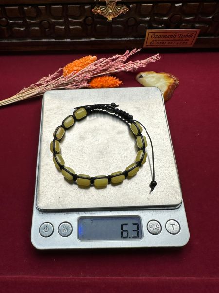 Kapsül Model Damla Kehribar Bileklik