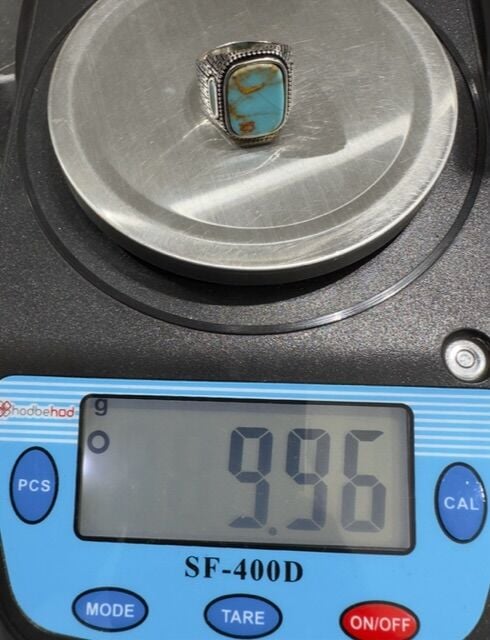 Özel Firuze Taşlı 925 Ayar Gümüş Erkek Yüzük