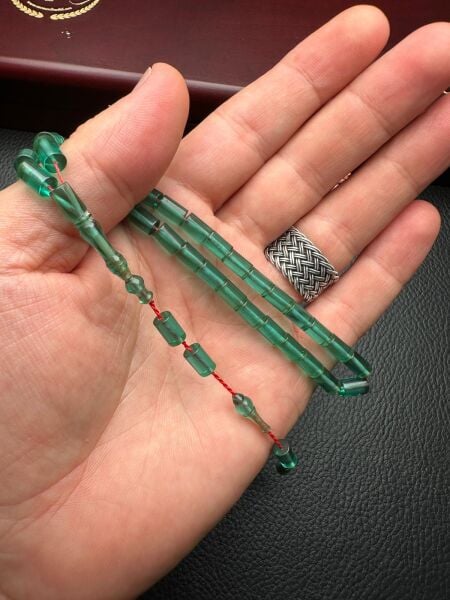 Küçük Boy Kesme Model  Ateş Kehribar Tesbih