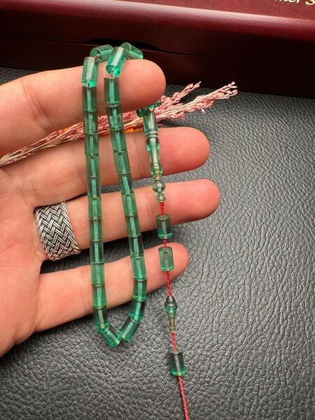 Küçük Boy Kesme Model  Ateş Kehribar Tesbih