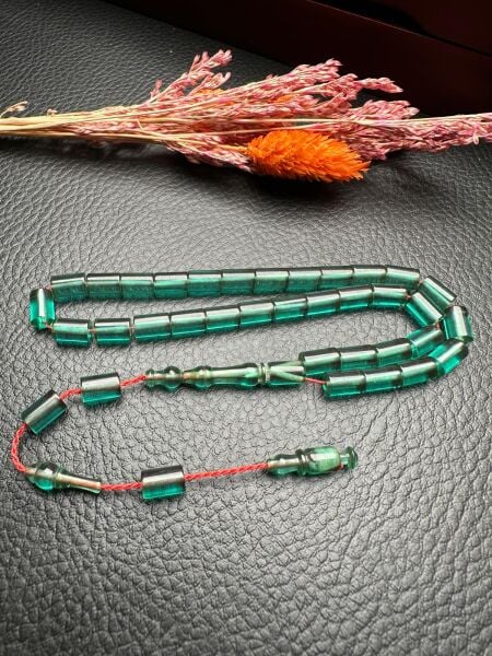 Küçük Boy Kesme Model  Ateş Kehribar Tesbih