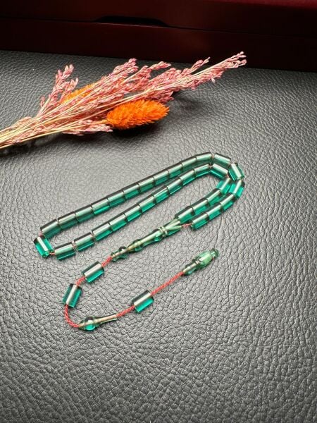 Küçük Boy Kesme Model  Ateş Kehribar Tesbih