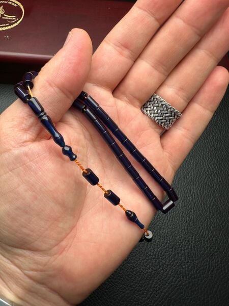 Küçük Boy Kesme Model  Ateş Kehribar Tesbih