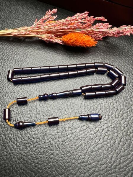 Küçük Boy Kesme Model  Ateş Kehribar Tesbih