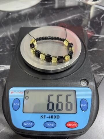 Küp Model Damla Kehribar Bileklik