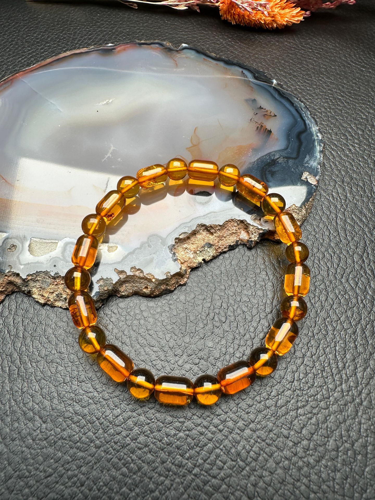 Damla Kehribar Bileklik