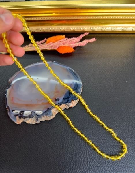 Küre Model Damla Kehribar Kolye