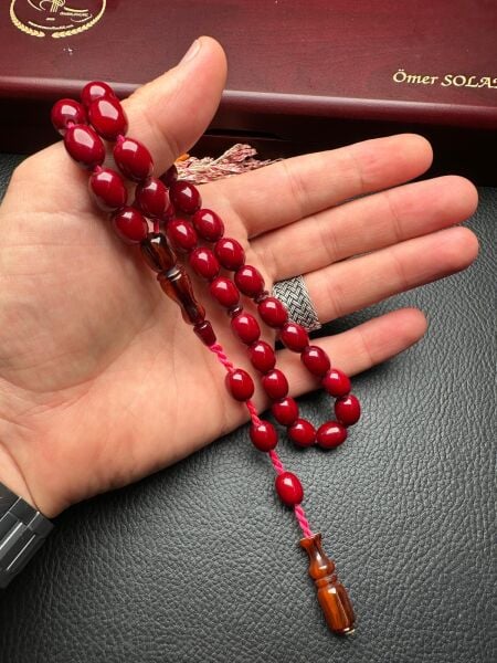 Badem Model  Sıkma Kehribar Tesbih