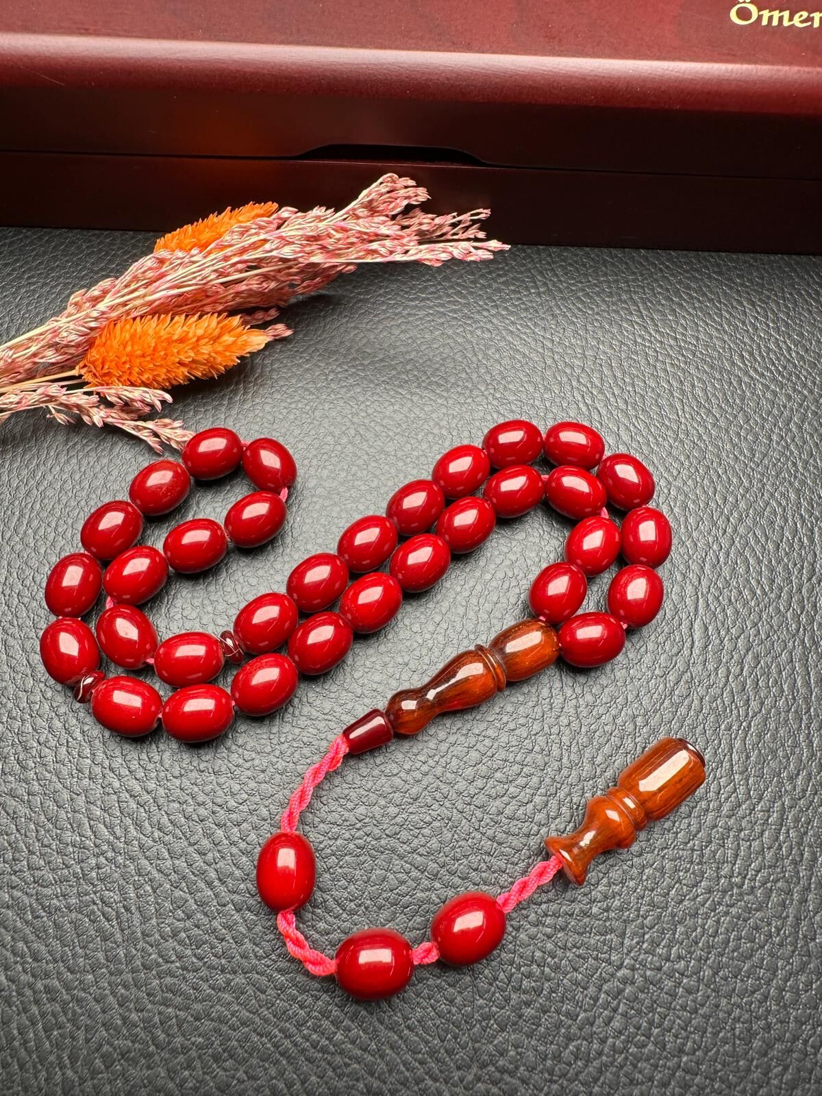 Badem Model  Sıkma Kehribar Tesbih