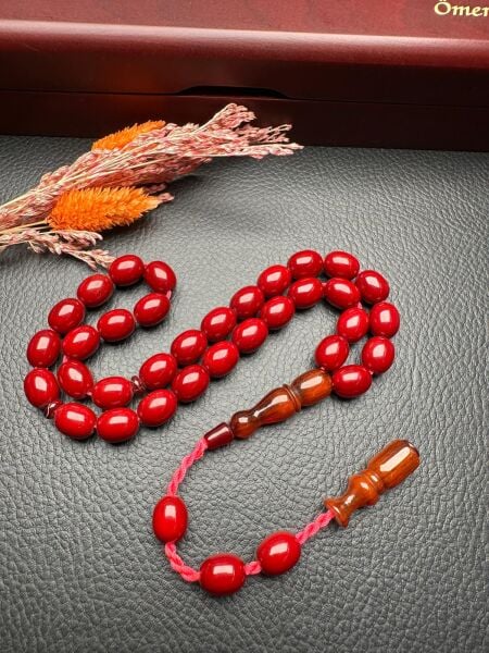 Badem Model  Sıkma Kehribar Tesbih