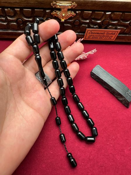 Kapsül Model Sade Erzurum Oltu taşı Tesbih