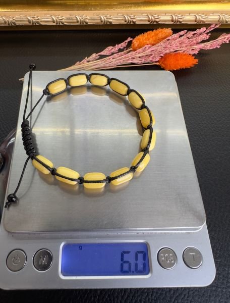 Kapsül Model Makrome Örme Damla Kehribar Bileklik