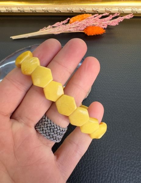 Rolex Model Damla Kehribar Bileklik