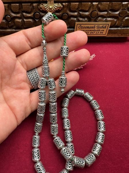 Kapsül Model Özel Tasarım Gümüş Tesbih