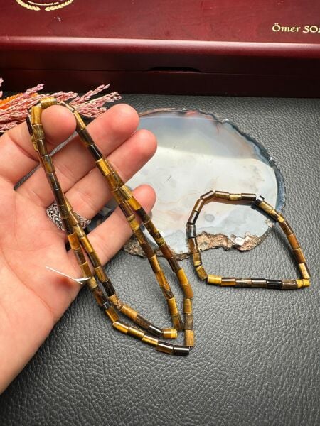 Kaplangözü Doğal Taş Bileklik ve Kolye Set