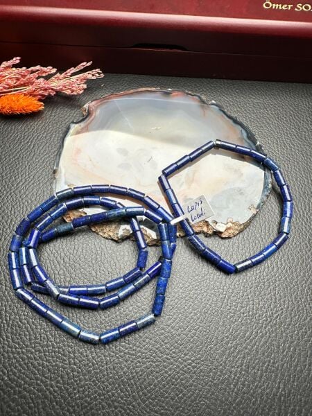 Lapis Lazuli Doğal Taş Bileklik ve Kolye Set