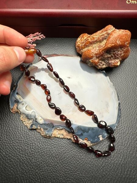 Damla Kehribar Bebek Diş Kolyesi