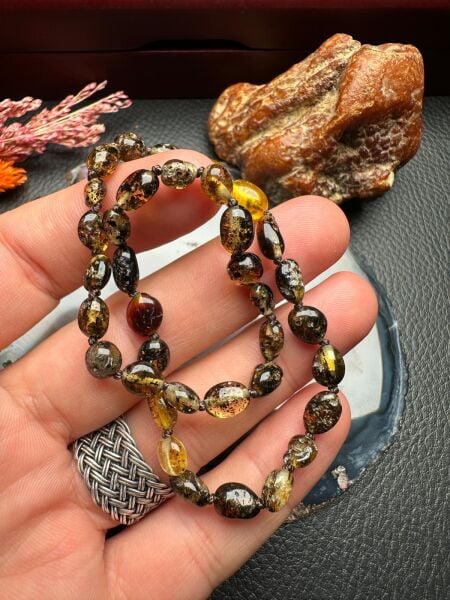 Damla Kehribar Bebek Diş Kolyesi