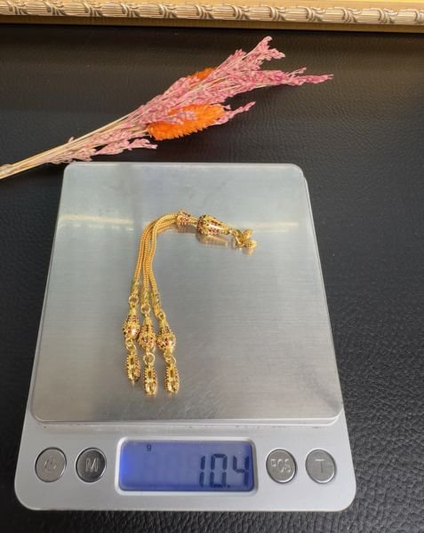 Diamond Model Altın Yaldız Kaplama Gümüş Püskül