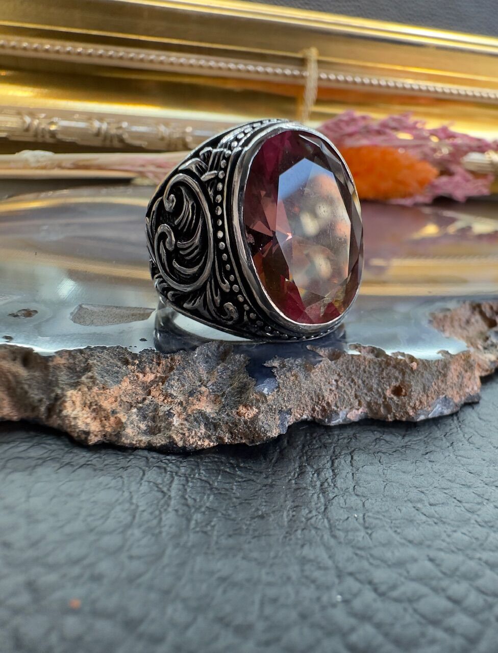 Zultanit Taşı Gümüş Yüzük