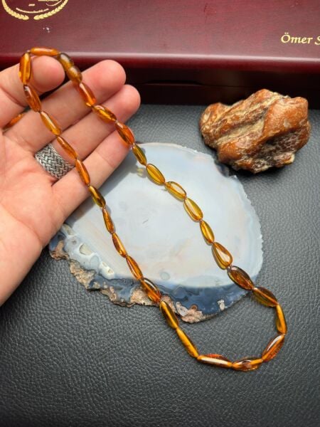 Damla Kehribar Yetişkin Kolye